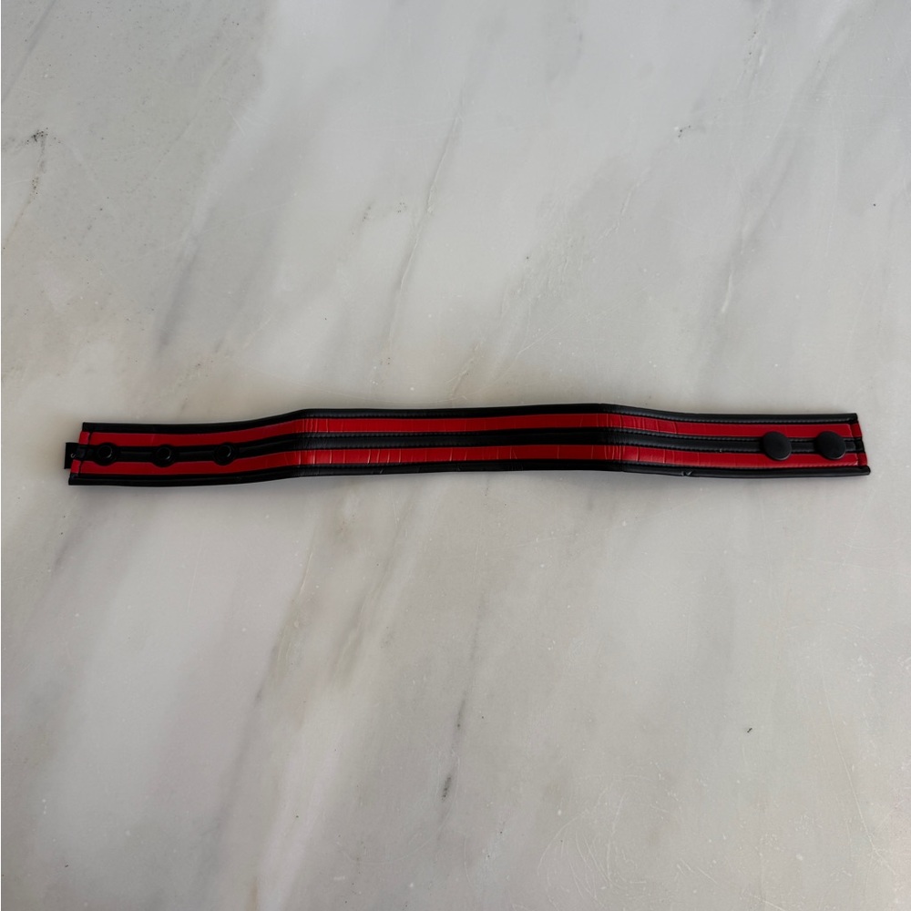 Red and Black Snap Armband